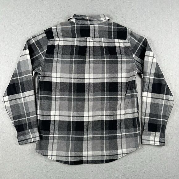 Woolrich Shirt Men’s Large Black Plaid Flannel Button Up Long Sleeve - Picture 15 of 16